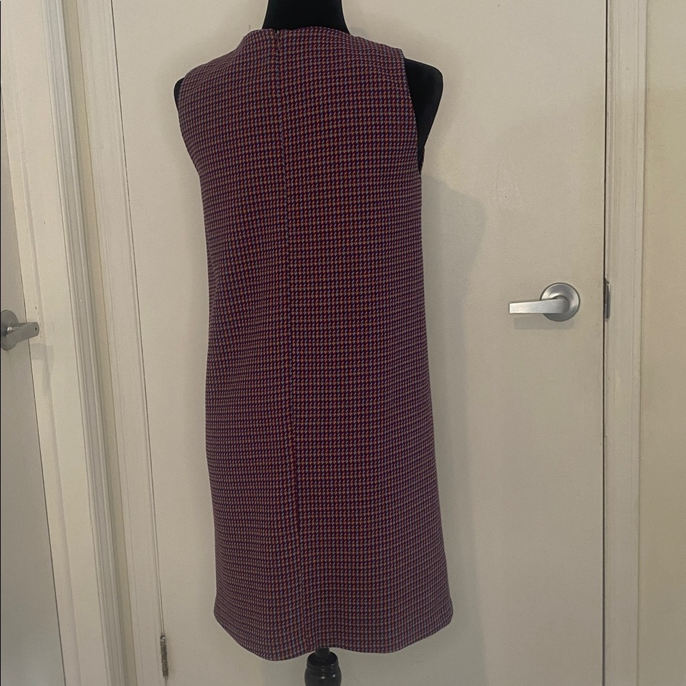 Purple Houndstooth sleeveless Lined Sheath Midi Dress by Tristan Size Small - Picture 7 of 17
